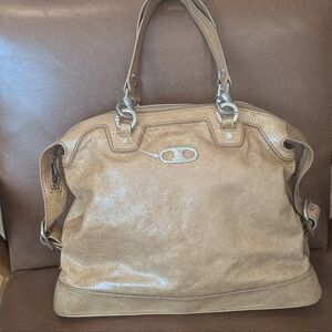 Celine Triomphe Logo Tan Leather Women's Bag